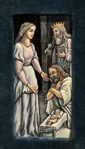 Art hand Auction जन्मस्थान लिमोजेस इनेमल वर्जिन मैरी फ्रांस प्राचीन संत पवित्र अवशेष यीशु, चित्रकारी, तैल चित्र, धार्मिक पेंटिंग
