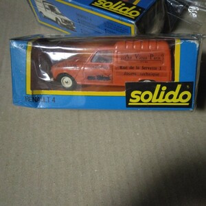  period thing that time thing box attaching Solido solido 42 Renault 4 Renault au Vieux Paris toy shop? car 1/43 van Wagon old car minicar France made old 