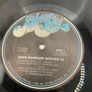 US LP JOHNNY WINTER JOHN DAWSON WINTER Ⅲ｜ジョニー・ウィンター｜俺は天才ギタリスト！の画像6