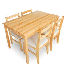 ダイニングテーブルセット 5点 4人用 おしゃれ 木製 パイン無垢 天然木 チェア セット リビング 食卓 ロウヤ LOWYA YT474_画像4
