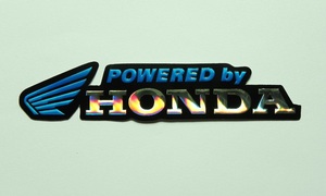 ＊【ステッカー/シール】MOTORSPORT モータースポーツ MotoGP powered by h F1 ウィング 羽 青 honda ホンダ 3D ホログラム
