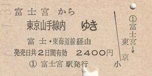 L717.身延線　富士宮から東京山手線内ゆき　富士・東海道線経由　62.1.31【2450】