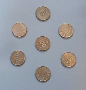 7枚セット 美品 古銭 旧貨 流通品 昭和四十一年　７枚　稲穂 100円 銀貨 硬貨 自宅保管品