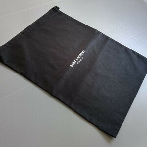 【サンローラン】26.5×35 バッグ／保存袋 巾着袋 布袋 収納袋 保管袋 Yves Saint Laurent 正規品 ブラック