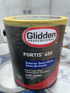 (67-4) Glidden グリッテン FORTIS 450 外装塗料 半光沢 中間ティントベース 3.6L 未使用