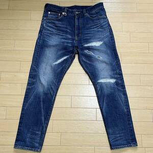 サイズ2 UNIFORM EXPERIMENT DAMAGE DENIM ユニフォームエクスペリメント ダメージデニム FRAGMENT 藤原ヒロシ SOPHNET