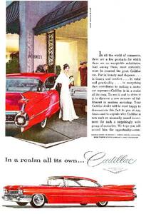 *1959 year. automobile advertisement Cadillac Seville CADILLAC GM