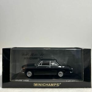 ジャンク品 MINICHAMPS 1/43 BMW 1600 1966年 Black ミニチャンプス 1600/2 部品取り車 ミニカー モデルカー