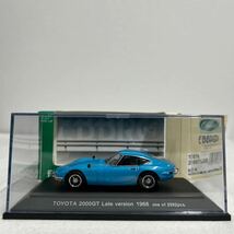 EBBRO 1/43 TOYOTA 2000GT Late version 1968年 エブロ トヨタ ブルーメタリック 後期型 ホワイト ミニカー モデルカー 旧車 MF10 国産名車_画像5