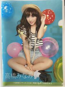 Minami Takahashi Double -Sided Clear File Calendar Bonus Akb48