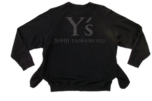希少当時80年代　ビンテージ　ワイズ　(Y's) ヨウジヤマモト　(Yohji Yamamoto)Wネームスエットトレーナー アーカイブ　ロゴユニセックス黒