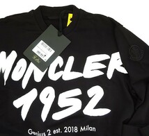 新品8万 モンクレール ジーニアス 2MONCLER 1952上質コットン ブラック スウェット プル[M]_画像5