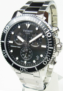 ほぼ新品 ティソ 腕時計 TISSOT シースター 1000 クロノグラフ T120.417.11.051.00 メンズ