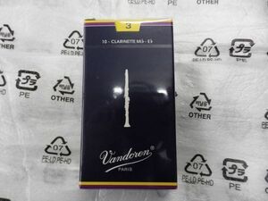 VANDOREN バンドレン　E♭クラリネット　エスクラ　リード　Traditional トラディショナル（青箱） 3番 1箱　野中貿易正規輸入品