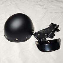 ポリスヘルメット　Ｍ　Ｌ　ＸＬ　マットブラック　キャップ型　半帽　　半ヘル_画像8