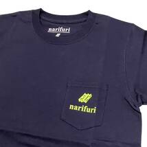 U282 未使用 narifuri ナリフリ メンズ 半袖シャツ　ネイビー 【Sサイズ】 コットン100% B761_画像2