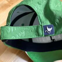 美品 クランク CLUNK メンズ ゴルフキャップ 帽子 エンボス フリーサイズ グリーン CL5PVA02_画像7