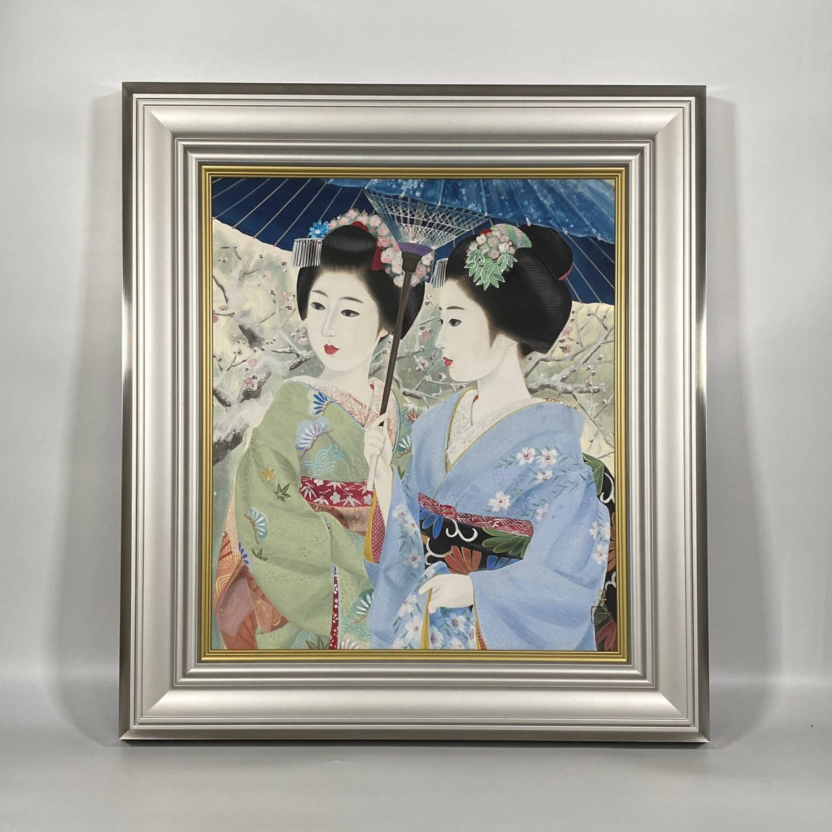 [Authentic] ■ Jun Nakao ■ Awayuki Japanese painting/10 size with seal/Authentic guaranteed 230921004, Painting, Japanese painting, person, Bodhisattva