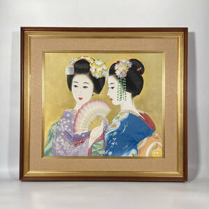 Art hand Auction [Authentique] ■ Jun Nakao ■ Peinture japonaise Maiko/taille 10 avec sceau/Authentique garanti 230921005, Peinture, Peinture japonaise, personne, Bodhisattva