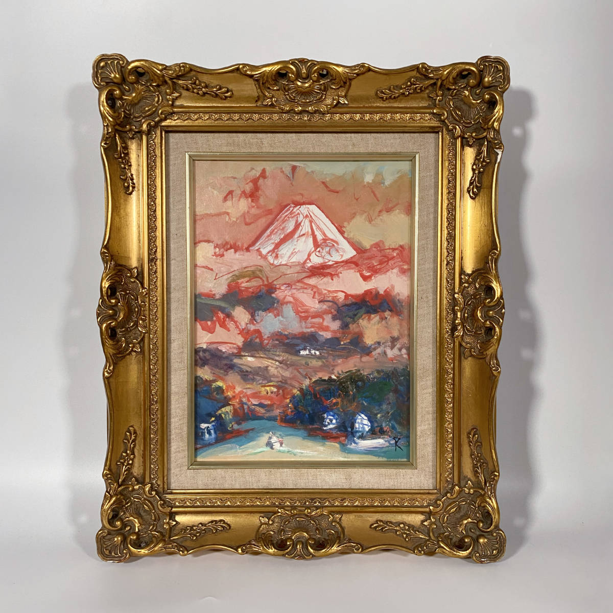 [Authentique] ■ Chikara Nakagawa ■ Morning Sun Fuji Peinture à l'huile/4F Authentique garanti 230921008, Peinture, Peinture à l'huile, Nature, Peinture de paysage