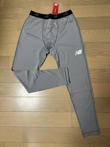 New balance men's long tights 4XL silver new goods * settlement of accounts sale *