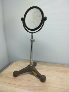 当時物　レトロ　凸面鏡　スタンドミラー　飾り物　卓上ミラー　インテリア　ヴィンテージ　置物　鏡　古道具　P