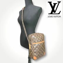 1円 LOUIS VUITTON ルイヴィトン ショルダーバッグ ダヌーブMM M45264 モノグラム シリアルSL8906_画像2