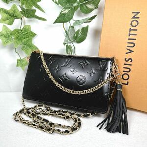 1円 LOUIS VUITTON ルイヴィトン ヴェルニ レキシントン アクセソワール ポーチ ショルダー ポシェット シリアル VI0062