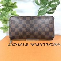 1円 ルイヴィトン LOUIS VUITTON ダミエ 長財布 ジッピー ラウンドファスナー N41661 シリアルナンバー MI4122 男女兼用 _画像1