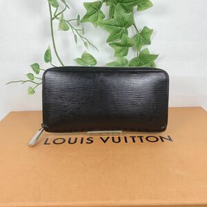 1円 ルイヴィトン LOUIS VUITTON エピ ジッピー ラウンドファスナー 長財布 シリアル CA1110 ブラック ノワール 黒 男女兼用 M61857