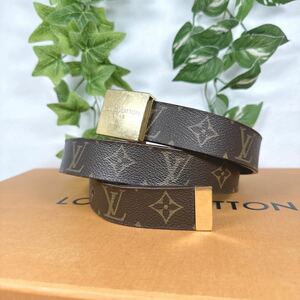 1円 ルイヴィトン LOUIS VUITTON モノグラム ベルト サンチュール M6800 サイズ全長約107cm 幅30cmシリアルナンバー LB0061男女兼用