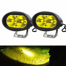 (A) Longsafe バイク用フォグランプ サブライト 補助灯 防水 超高輝度LED 明るい インナーメッキ 2個セット_画像5