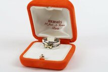 【美品】HERMES エルメス シルバー オランプ リング 指輪 925 ブランドアクセサリー 55 15号 小物 雑貨【PE2】_画像1