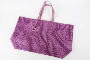 【美品】BOTTEGAVENETA ボッテガヴェネタ イントレッチオ トートバッグ ナイロン系 パープル系【PL97】