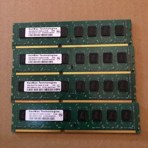 Sanmax DDR3 PC3-10600U デスクトップ メモリー 4GBX4枚合計16GB 
