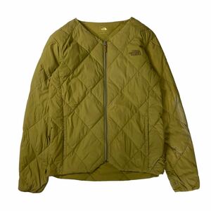 THE NORTH FACE ザ・ノースフェイス ノーカラー ダウンジャケット プリマロフト ベージュ L レディース