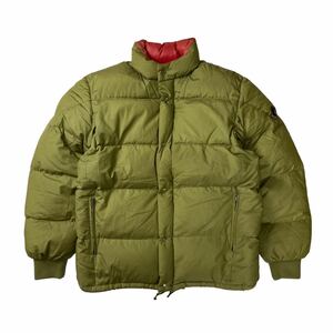 80s MONCLER モンクレール ダウンジャケット ベージュ×レッド M アシックス期 スキー