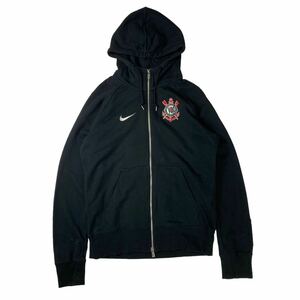 NIKE ナイキ コリンチャンス 2011 ジップアップパーカー ブラック M バックプリント 