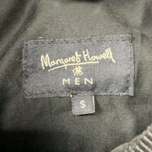 雰囲気抜群 MARGARET HOWELL マーガレットハウエル イギリス製 カバーオール ジャケット ブルゾン チンスト ブラック 古着 メンズ Sサイズ_画像7