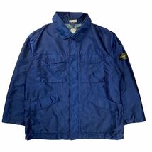 希少 90s STONE ISLAND ストーンアイランド フォーミュラースチールナイロンジャケット ネイビー XL イタリア製 マッシモオスティ_画像1