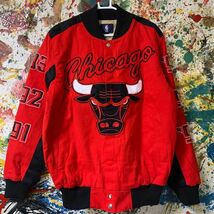 Chicago bulls スタジャン ブルゾン バスケ NBA シカゴブルズ マイケルジョーダン アウター メンズ 新品 上着 ジャケット　ジャンパー_画像2