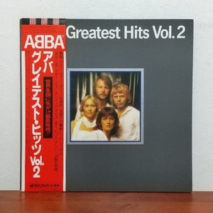 帯付LP/ アバ☆ABBA「GREATEST HITS VOL.2」ダンシング・クイーン　サマーナイト・シティ　サンキュー・フォー・ザ・ミュージック 