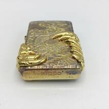 R39★【火花確認済み】喫煙具セット zippo ジッポー ドラゴン 龍 オイルライター フリント/オイル缶/箱付き 喫煙グッズ 喫煙具 現状品 ★_画像8