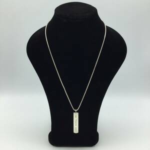 T45 ★ TIFFANY&Co ティファニー 1837 バープレート ネックレス シルバー SV925 約13.67g アクセサリー 現状品 ★