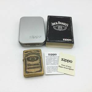 J30★【火花確認済み】ZIPPO ジッポー JACK DANIEL'S old No.7 ジャックダニエル オイルライター ケース付き 喫煙グッズ 喫煙具 現状品 ★