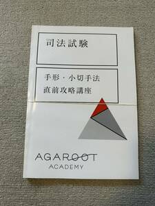 アガルート 手形 小切手法 直前攻略講座 司法試験 agaroot academy 裁断済み 予備試験 法学部 法科大学院 ロースクール 