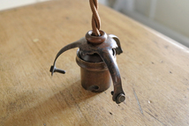 1920年代 フランス アンティーク 飴色 真鍮 ソケット ランプ 1-A*/吊り下げ 英国 北欧 照明 陶器 磁器 イギリス カフェ レトロ アトリエ_画像6