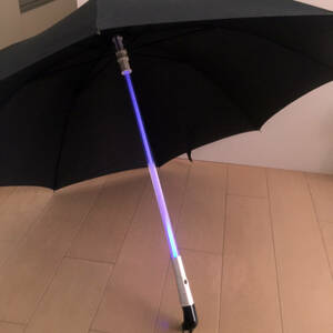 即決 未使用品 ブレードランナー LED 黒傘 umbrella ライト傘 2019年酸性雨の降るロサンゼルス街 青色 Blade Runner フィリップ.K.ディック