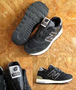 23cm USA製 M1400BKS ニューバランス New Balance US5 レザー 900 アメリカ製 991 993 1300 復刻モデル BLACK スエード ブラック 黒