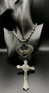 Jean-Paul GAULTIER ジャンポールゴルチェ/vintage Collection sample DX cross antique karma necklace